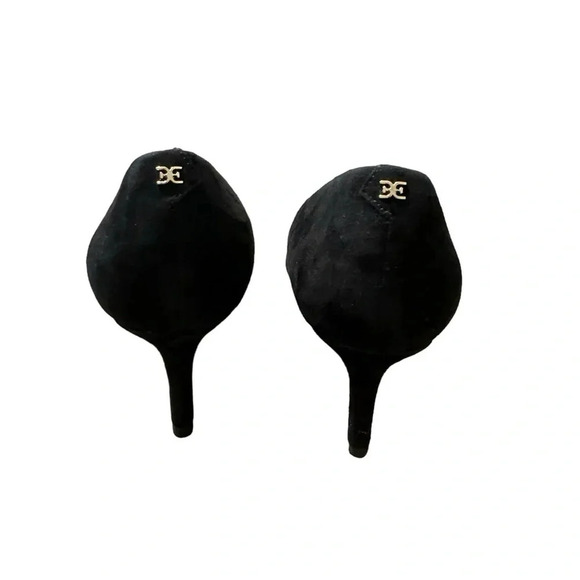 👠 Sam‎ Edelman Hazel Black Suede Pointed Toe Classic Pumps Size 7W 👠 - Picture 4 of 5